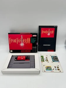 FINAL FANTASY II 2 Super Nintendo SNES CIB Complete Box Manual Authentic Tested - Picture 1 of 17