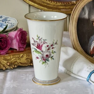 Porzellan. Vase mit Blumenmalerei,älter, gemarkt Höchst - Bild 1 von 7