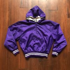 VINTAGE PURPLE AND WHITE 1/4 ZIP HOODIE JACKET WITH POUCH YOUTH MEDIUM