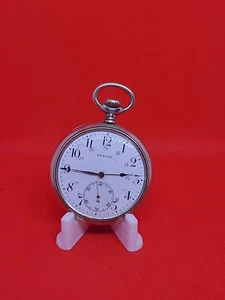 Alte Taschenuhr ZENITH Grand Prix Paris 1900 Stahl mechanisch Läuft - Bild 1 von 10