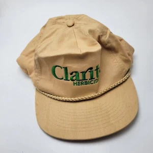 Clarity Herbicide Roped Hat Cap Beige Used Snapback Bg27 - Picture 1 of 4