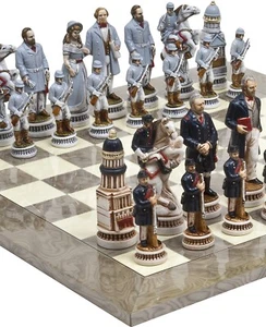 Battle of Gettysburg Chessmen & Superior Chess Board - Picture 1 of 12