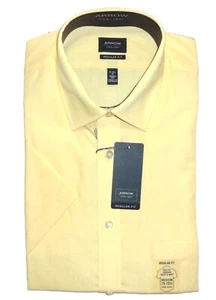 New Arrow Men's Regular Fit Short Sleeve Dress Shirt Yellow NWT - Picture 1 of 1