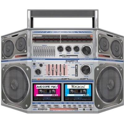 Stand-Up Cardboard Boom Box 37" x 25" Musical Party Supplies & Decorations - Image 1 of 3