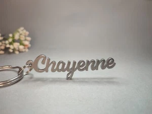 Chayenne Personalised Stainless Steel Keyring Gift Car Keychain - Picture 1 of 5