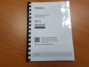 SONY SLT A7 MK III CAMERA  INSTRUCTION MANUAL USER GUIDE 100 PAGES A5 Basic - Picture 1 of 1