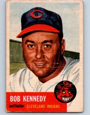 VINTAGE BASEBALL CARD TOPPS 1953 CLEVELAND INDIANS BOB KENNEDY  NO56 - Image 1 of 2