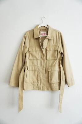 Levi's women khaki 4 pockets belted denim jacket  - Image 1 of 4