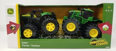 John Deere 6" Monster Treads With Lights and Sounds 2 pack - Gator & Tractor - Image 1 of 4