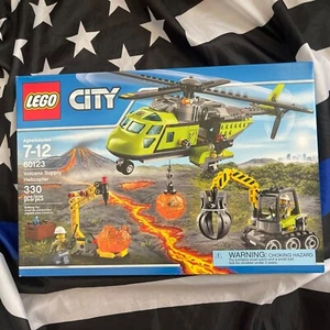 LEGO 60123 Volcano Supply Helicóptero 330 Piezas Juego Retirado_NUEVO SELLADO - Imagen 1 de 5