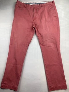 Polo Ralph Lauren Pants Chino Pink Salmon Straight Fit 100% Cotton 40x32 - Picture 1 of 8