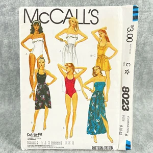 McCalls 8023 Einteiler Badeanzug und Rock Misses Größe 8 12 Schnittmuster - Bild 1 von 4