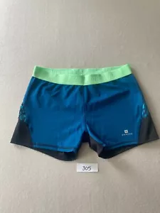 Domyos By Decathlon Free Energy Short Womens 28 Blue Colorblock Running Training - Picture 1 of 9