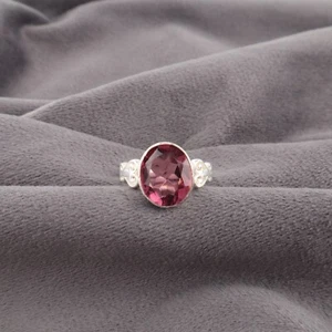 Rhodolite Gemstone 925 Sterling Silver Jewelry Handmade Dainty Ring For Women - Picture 1 of 8
