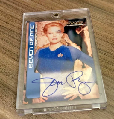 SELTENE 1999 SKYBOX STAR TREK VOYAGER JERI RYAN HANDSIGNIERTE KARTE! SEVEN OF NINE! - Bild 1 von 2