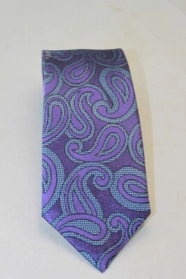 Corbata de cachemira púrpura para hombre David Donahue precio de venta sugerido por el fabricante 115 USD Foto 1 de 4