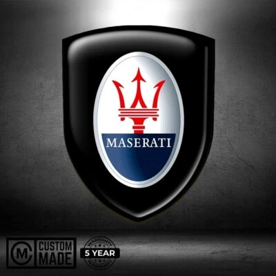 Pegatina Maserati | Calcomanía insignia guardabarros | Logotipo lateral maletero parachoques portátil etc. Foto 1 de 4