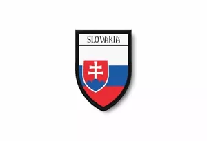 PATCH PATCHES EMBLEM IRON ON GLUE PRINT FLAG world crest slovakia - Picture 1 of 1