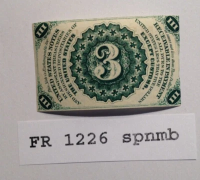 FR 1226 spnmb US Fractional Currency SPECIMEN  UNC - Image 1 of 4