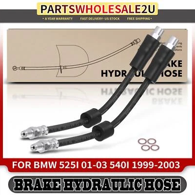 Manguera hidráulica de freno exterior trasero izquierdo y derecho 2 piezas para BMW 525i 01-03 540i 99-03 Foto 1 de 4