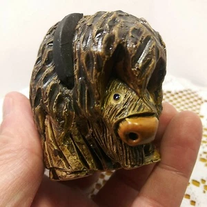 Vintage Hand Craved Artesania Rinconada Buffalo.  Made In Uruguay - Picture 1 of 12