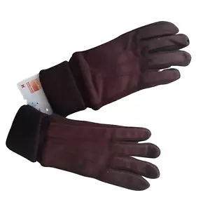 Uniqlo Damen-Strickhandschuhe aus Kunstwildleder dunkelbraun Größe M - Bild 1 von 2