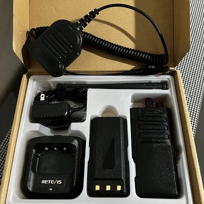Retevis RT29 Two Way Radio W/ Handheld Speaker Microphone & Programming Cable - Image 1 of 4