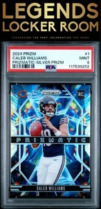 2024 Panini Prizm Prizmatic #1 Caleb Williams Prizmatic-Silver Prizm PSA 9 - Picture 1 of 2