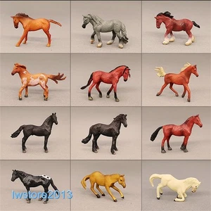 Mini Horse Animal Model Realistic Miniatures Figurines Decoration DIY Scene Toys - Picture 1 of 18