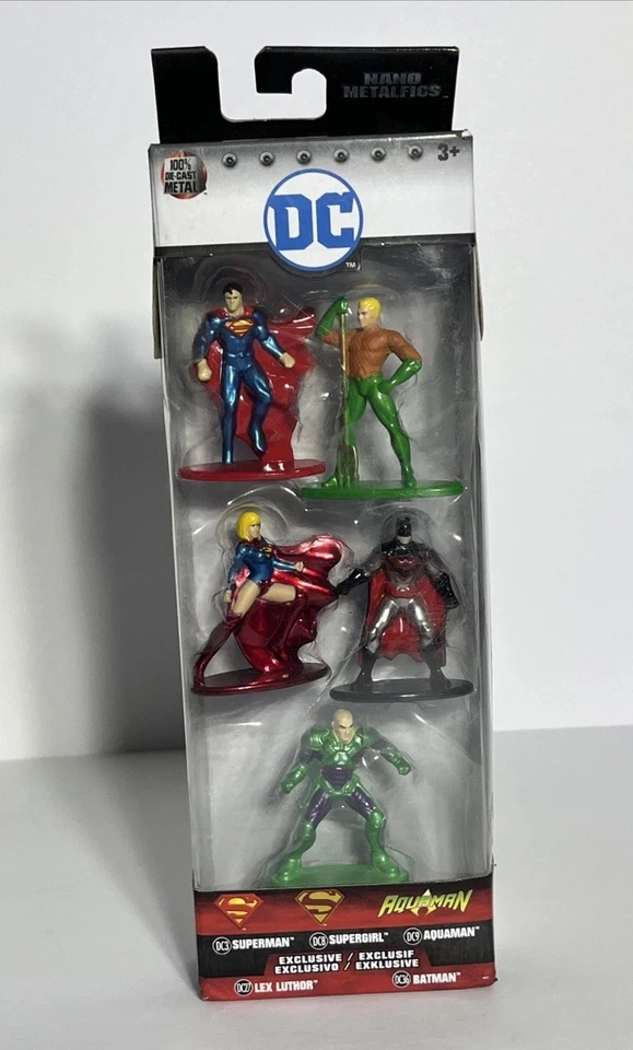 DC Comic 2017 Nano Metalfigs paquete de 5 B - Superman SupergirlBatman Aquaman Lex Foto 1 de 4
