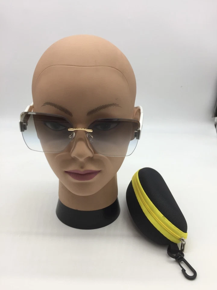 Gafas de sol Fendi para mujer de diseñador doradas/blancas 63-16-146 lentes verdes Foto 1 de 4