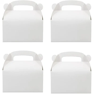 Cajas de regalo blancas personalizables, paquete de 30 - Cajas de golosinas ecológicas con asas Foto 1 de 4