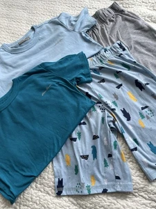 4Pc 2-Sets Eddie Bauer M Boys 10-12 Graphic Print Crewneck T-Shirt w/ Short Set - Picture 1 of 15