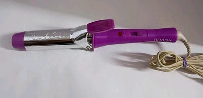 Revlon 1-1/2" Electric Hair Curler Curling Iron Purple Tested - Image 1 of 4