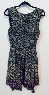 Rebecca Taylor Dress Womens Large Louisa Floral Mix Print Silk Sleeveless Midi - Image 1 of 4