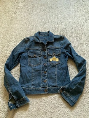 Kut from the Kloth Women Beaded Denim Long Sleeve Button-Up Jacket Blue Size XS - Image 1 of 4