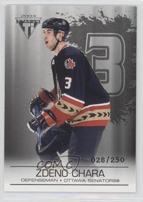 2003-04 Pacific Private Stock Titanium Retail Jersey Number /250 Zdeno Chara HOF - Image 1 of 2