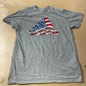 Adidas Golf Gray Tee with Patriotic Logo XL (NM) - Picture 1 of 9