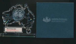 Australia: 2012 50c Lunar Year of The Dragon UNC in RAM Map-shaped Holder - Bild 1 von 1