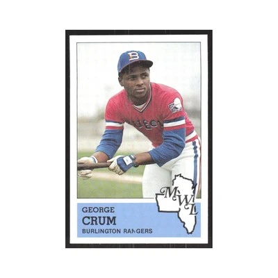 1983 Fritsch Minor League George Crum Burlington Rangers #4.0 - Image 1 of 3