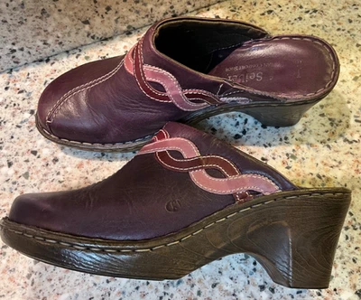 JOSEF SEIBEL CATALONIA CLOGS SIZE 38/7 WOMENS SHOES SLIP ON PURPLE - Image 1 of 4