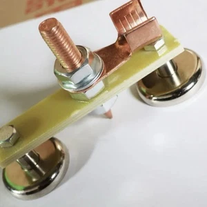 1 Set Schweißen Magnetkopf Doppelkopf Massekabel starker Magnetismus Erdung - Bild 1 von 4