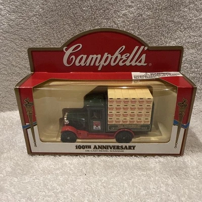 Campbells 100º Aniversário Caminhão Die Cast Sopa de Tomate Lembrança Caixa Correio Verde - Imagem 1 de 4