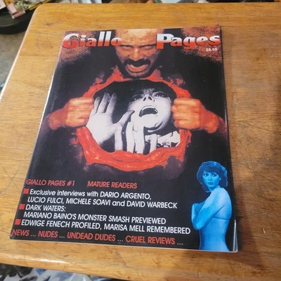GIALLO PAGES #1 VINTAGE MAGAZINE ~ Interview with Dario Argento! Edwige Fenech - Image 1 of 2