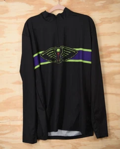 New Orleans Pelicans Skelican 1/4 Zip Lightweight Black Pullover Size XL - Picture 1 of 6