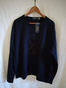 Polo Ralph Lauren Men’s XL Sweater Big Pony Double knit Chenille Embroidered - Picture 1 of 6