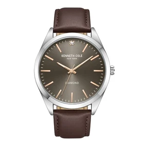 Reloj Kenneth Cole New York para hombre con correa de diamante y cuero KCWGA7002201 - Imagen 1 de 2