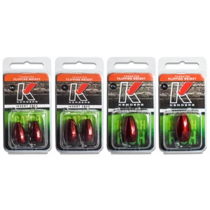 Tungsten Flipping Weights Blood Red Heavy Lot 3/4, 1, 1-1/2, 2 oz You Get All! - Picture 1 of 8