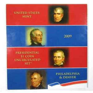 2009 P & D US Mint Presidential $1 Uncirculated 8 Coin Set Sealed FREE SHIPPING - Picture 1 of 4