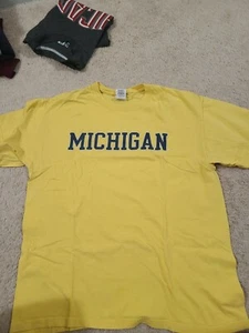 Yellow Michigan Shirt - Size Men's Large - Picture 1 of 3